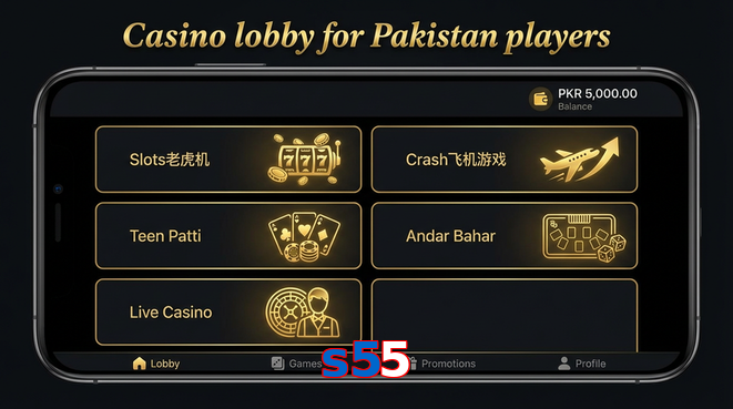 Lobby view of S55 for Pakistan users